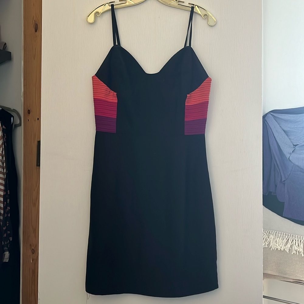 Christopher Deane color blocked cocktail dress